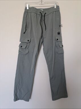 G-Star Raw Gray Cargo Pants with Drawstring Waist